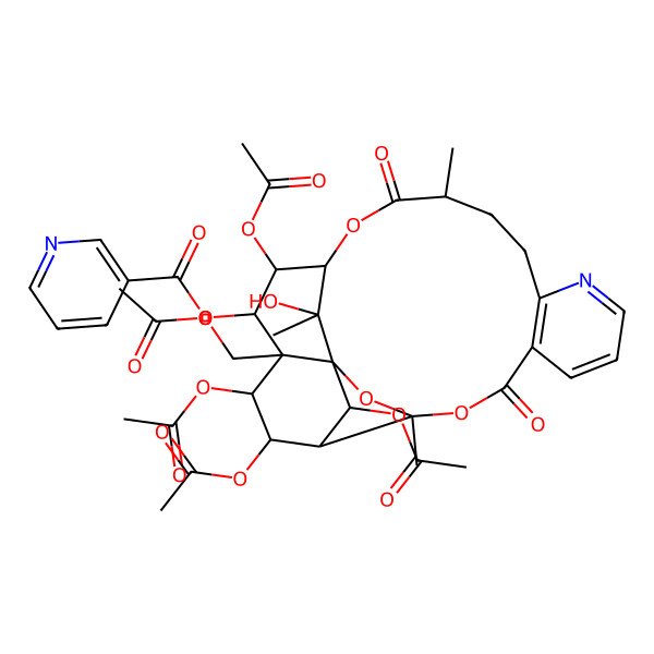 2D Structure of [(1S,3S,17S,18R,19R,20R,21R,22R,23R,24R,25S)-18,21,22,24-tetraacetyloxy-20-(acetyloxymethyl)-25-hydroxy-3,14,25-trimethyl-5,15-dioxo-2,4,16-trioxa-10-azapentacyclo[15.7.1.01,20.03,23.06,11]pentacosa-6(11),7,9-trien-19-yl] pyridine-3-carboxylate