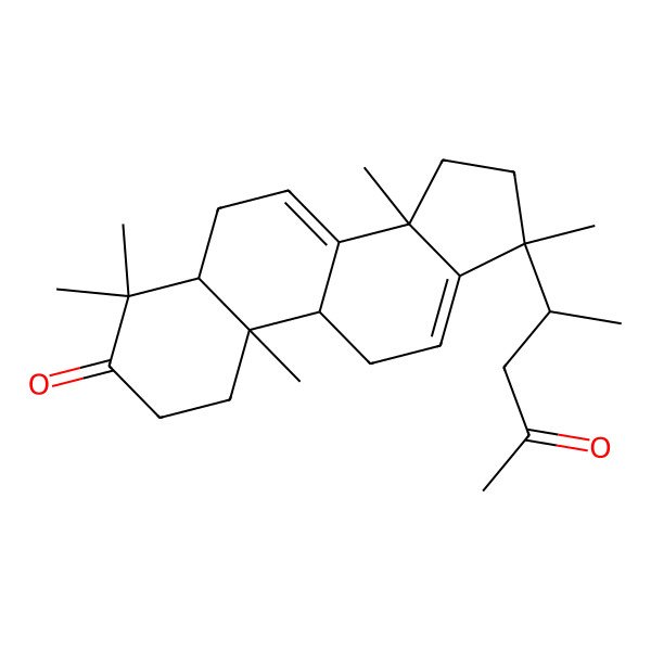 2D Structure of 4,4,10,14,17-Pentamethyl-17-(4-oxopentan-2-yl)-1,2,5,6,9,11,15,16-octahydrocyclopenta[a]phenanthren-3-one