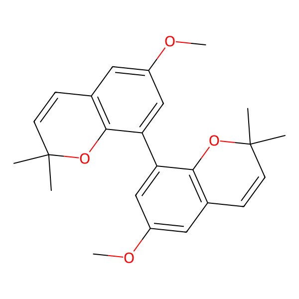 2D Structure of 6,6'-Dimethoxy-2,2,2',2'-tetramethyl-8,8'-bi-2H-1-benzopyran
