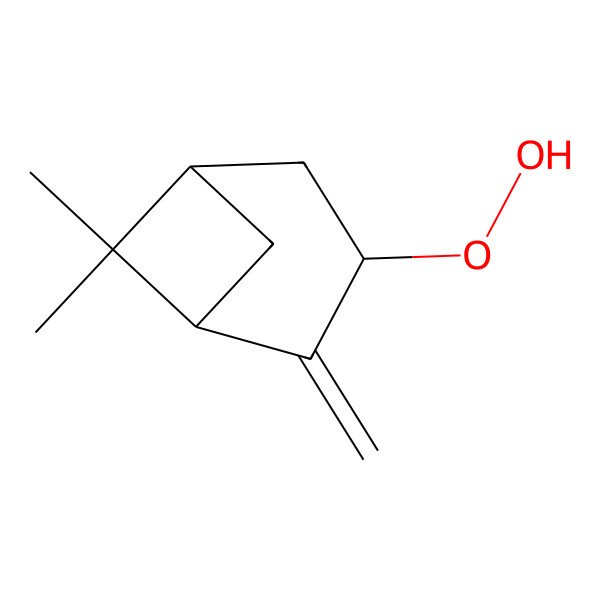 2D Structure of 6,6-Dimethyl-2-methylidenebicyclo(3.1.1)heptane-3-peroxol