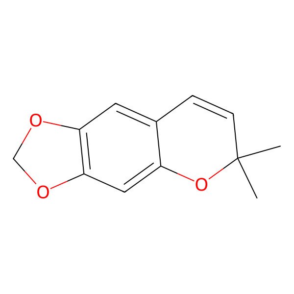 2D Structure of 6,6-Dimethyl-2H,6H-[1,3]dioxolo[4,5-g][1]benzopyran