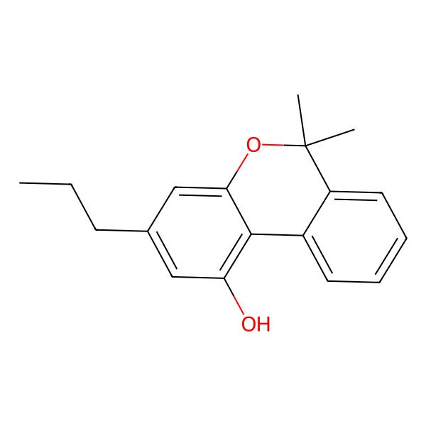 2D Structure of 6,6-Dimethyl-3-propylbenzo[c]chromen-1-ol