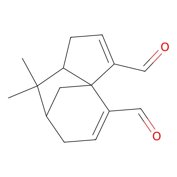 2D Structure of 6,6-Dimethyltricyclo[5.3.1.01,5]undeca-2,9-diene-2,10-dicarbaldehyde