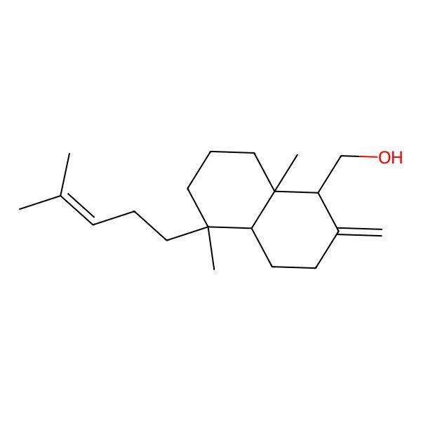 2D Structure of [5,8a-dimethyl-2-methylidene-5-(4-methylpent-3-enyl)-3,4,4a,6,7,8-hexahydro-1H-naphthalen-1-yl]methanol