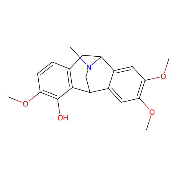 2D Structure of (1R)-4,12,13-trimethoxy-17-methyl-17-azatetracyclo[7.6.2.02,7.010,15]heptadeca-2(7),3,5,10,12,14-hexaen-3-ol