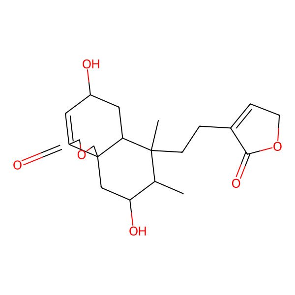 2D Structure of (5S,6aR,7R,8S,9R,10aS)-5,9-dihydroxy-7,8-dimethyl-7-[2-(5-oxo-2H-furan-4-yl)ethyl]-5,6,6a,8,9,10-hexahydro-1H-benzo[d][2]benzofuran-3-one