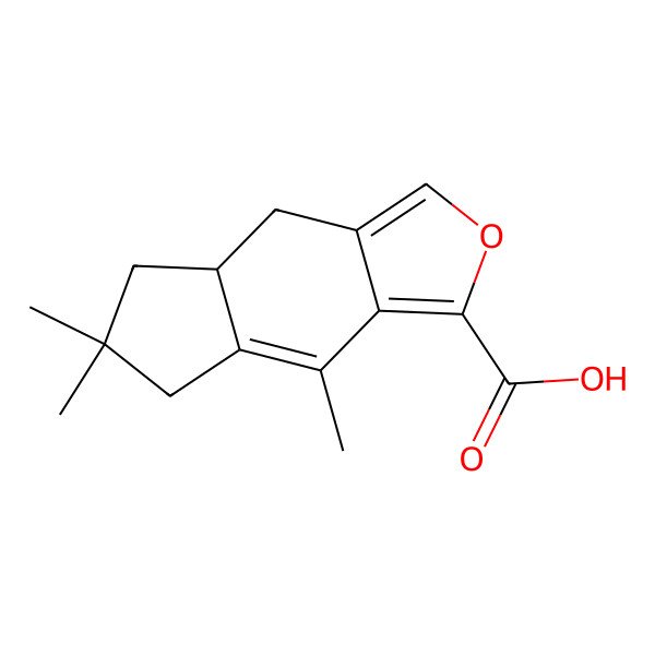 2D Structure of 6,6,8-Trimethyl-4,4a,5,7-tetrahydrocyclopenta[f][2]benzofuran-1-carboxylic acid