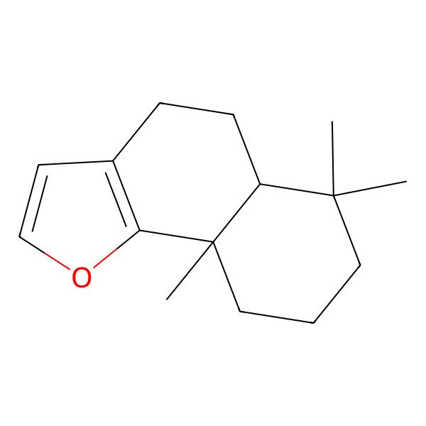 2D Structure of 6,6,9a-Trimethyl-4,5,5a,7,8,9-hexahydrobenzo[g]benzofuran