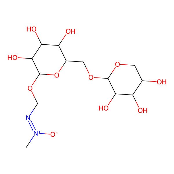 2D Structure of (Z)-methyl-oxido-[[(2S,3R,4S,5S,6R)-3,4,5-trihydroxy-6-[[(2S,3R,4S,5R)-3,4,5-trihydroxytetrahydropyran-2-yl]oxymethyl]tetrahydropyran-2-yl]oxymethylimino]ammonium