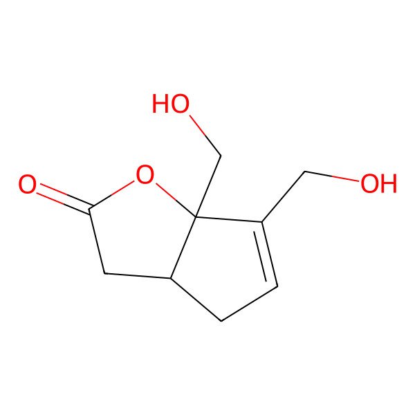 2D Structure of 6,6a-bis(hydroxymethyl)-3a,4-dihydro-3H-cyclopenta[b]furan-2-one