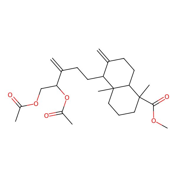 2D Structure of methyl 5-(4,5-diacetyloxy-3-methylidenepentyl)-1,4a-dimethyl-6-methylidene-3,4,5,7,8,8a-hexahydro-2H-naphthalene-1-carboxylate