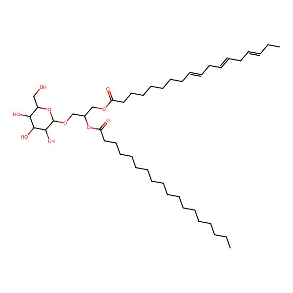 2D Structure of [(2S)-1-[(9Z,12Z,15Z)-octadeca-9,12,15-trienoyl]oxy-3-[(2R,3R,4S,5R,6R)-3,4,5-trihydroxy-6-(hydroxymethyl)oxan-2-yl]oxypropan-2-yl] octadecanoate