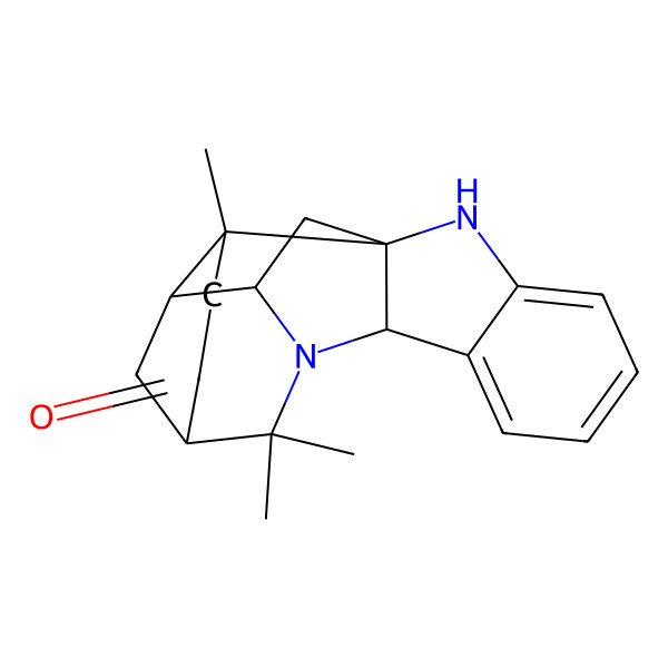 2D Structure of (1S,2R,4R,12S,15S,18R)-14,14,18-trimethyl-5,13-diazahexacyclo[13.3.1.02,13.04,12.04,18.06,11]nonadeca-6,8,10-trien-16-one