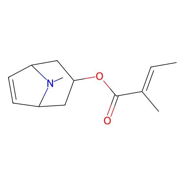 2D Structure of 6,7-Dehydro-3-tigloyloxytropane