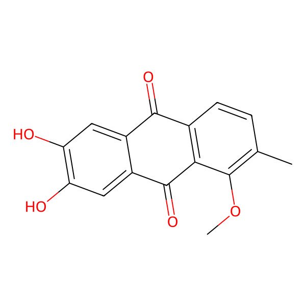 2D Structure of 6,7-Dihydroxy-1-methoxy-2-methylanthracene-9,10-dione 2D Structure of 6,7-Dihydroxy-1-methoxy-2-methylanthracene-9,10-dione