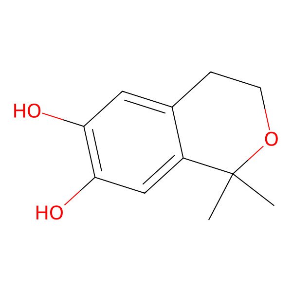 2D Structure of 6,7-Dihydroxy-1,1-dimethylisochroman 2D Structure of 6,7-Dihydroxy-1,1-dimethylisochroman