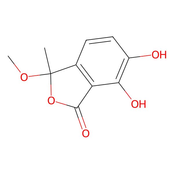 2D Structure of 6,7-Dihydroxy-3-methoxy-3-methylphthalide