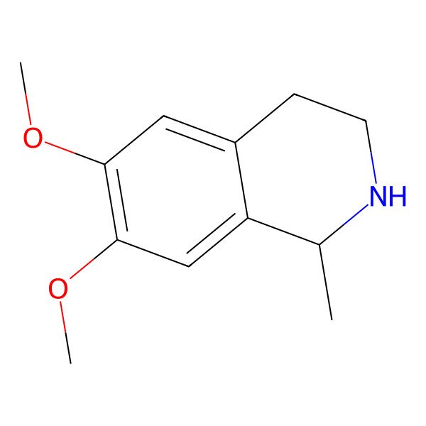 2D Structure of 6,7-Dimethoxy-1-methyl-1,2,3,4-tetrahydroisoquinoline