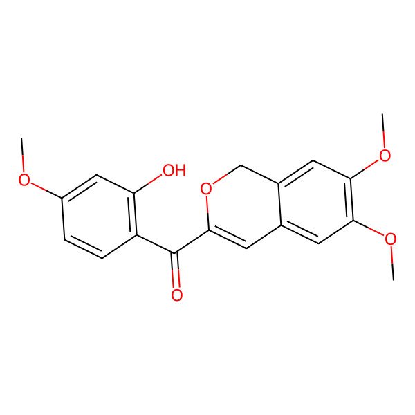 2D Structure of (6,7-dimethoxy-1H-isochromen-3-yl)-(2-hydroxy-4-methoxyphenyl)methanone