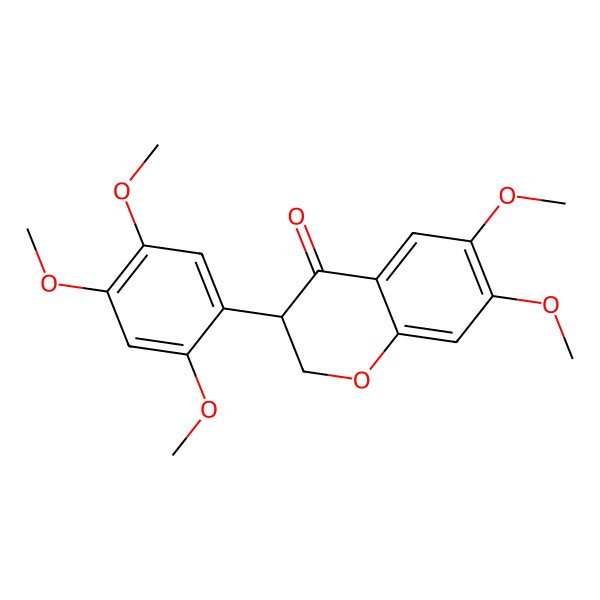 2D Structure of 6,7-Dimethoxy-3-(2,4,5-trimethoxyphenyl)-2,3-dihydrochromen-4-one