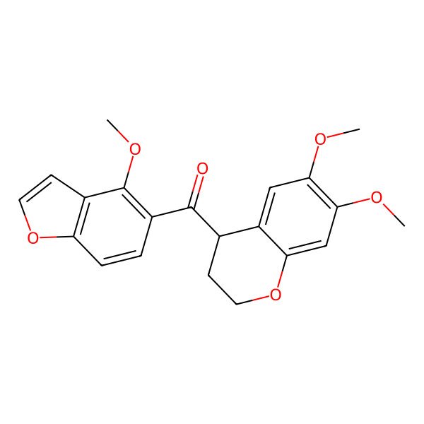 2D Structure of (6,7-dimethoxy-3,4-dihydro-2H-chromen-4-yl)-(4-methoxy-1-benzofuran-5-yl)methanone