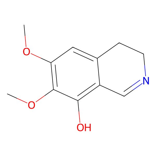 2D Structure of 6,7-Dimethoxy-3,4-dihydroisoquinolin-8-ol