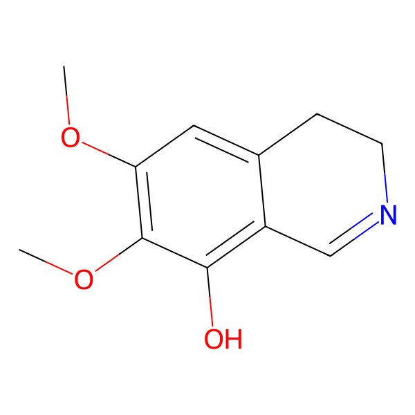 2D Structure of 6,7-Dimethoxy-3,4-dihydroisoquinolin-8-ol 2D Structure of 6,7-Dimethoxy-3,4-dihydroisoquinolin-8-ol