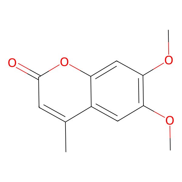 2D Structure of 6,7-Dimethoxy-4-methylcoumarin