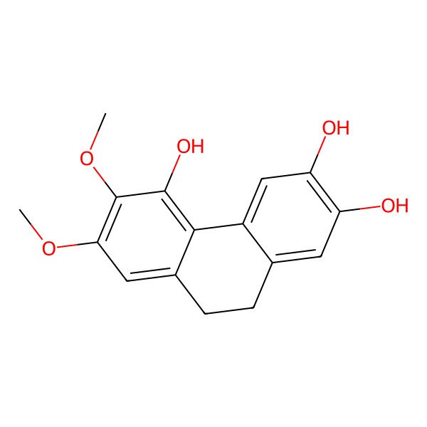 2D Structure of 6,7-Dimethoxy-9,10-dihydrophenanthrene-2,3,5-triol 2D Structure of 6,7-Dimethoxy-9,10-dihydrophenanthrene-2,3,5-triol