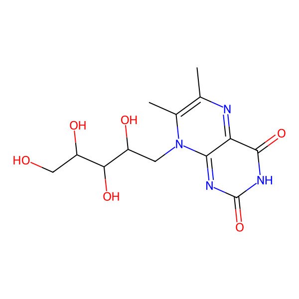 2D Structure of 6,7-Dimethyl-8-ribityllumazine