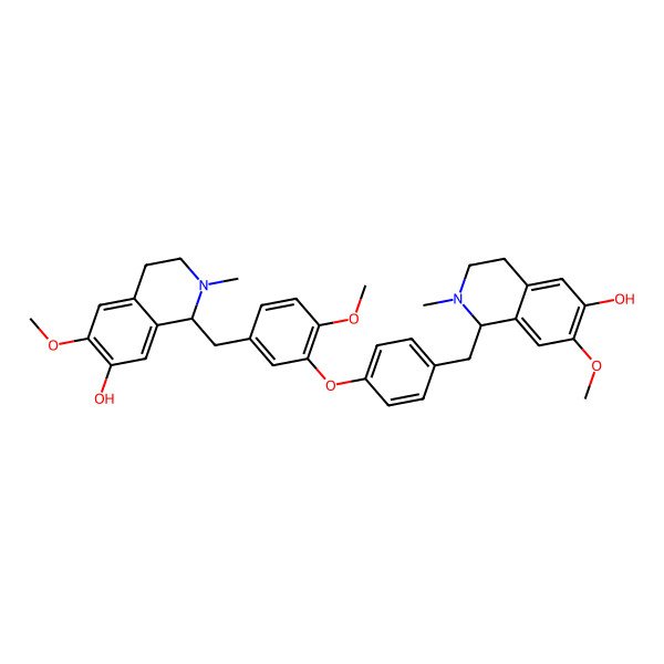 2D Structure of 1-[[4-[5-[(7-hydroxy-6-methoxy-2-methyl-3,4-dihydro-1H-isoquinolin-1-yl)methyl]-2-methoxyphenoxy]phenyl]methyl]-7-methoxy-2-methyl-3,4-dihydro-1H-isoquinolin-6-ol