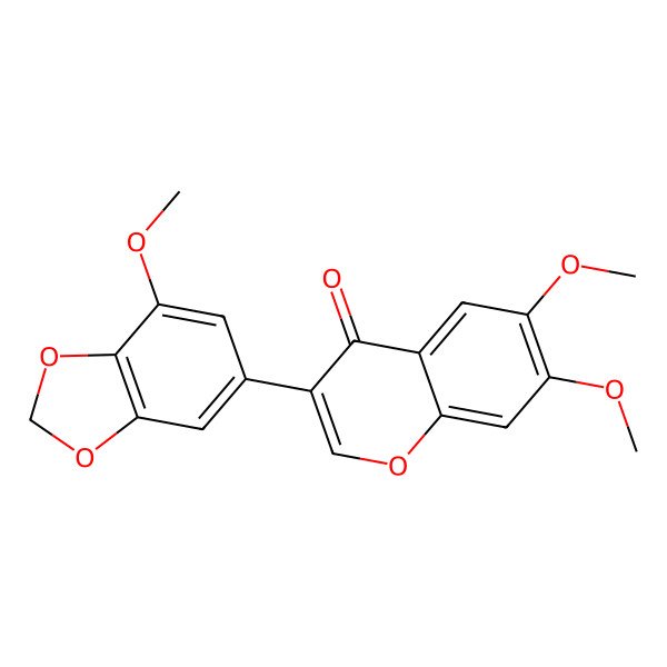 2D Structure of 6,7,3'-Trimethoxy-4',5'-methylenedioxyisoflavone