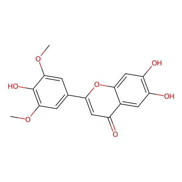 2D Structure of 6,7,4'-Trihydroxy-3',5'-dimethoxyflavone