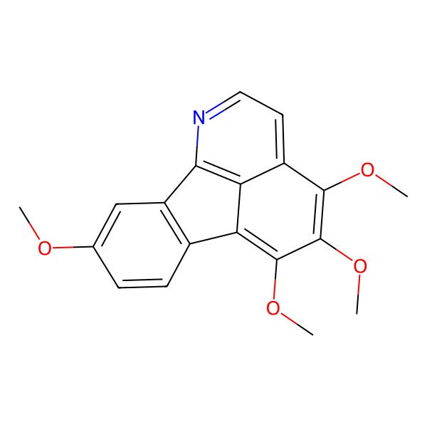 2D Structure of 6,7,8,13-Tetramethoxy-2-azatetracyclo[7.6.1.05,16.010,15]hexadeca-1,3,5(16),6,8,10(15),11,13-octaene