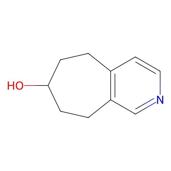 2D Structure of 6,7,8,9-tetrahydro-5H-cyclohepta[c]pyridin-7-ol