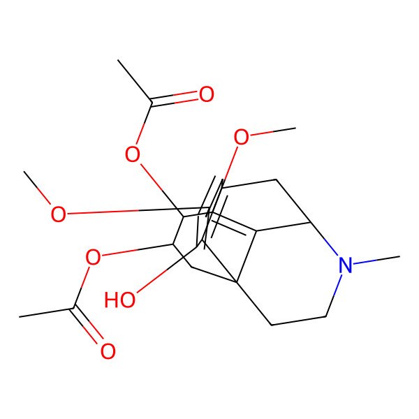 2D Structure of [(1S,9S,12S,13S)-12-acetyloxy-3-hydroxy-4,11-dimethoxy-17-methyl-17-azatetracyclo[7.5.3.01,10.02,7]heptadeca-2(7),3,5,10-tetraen-13-yl] acetate