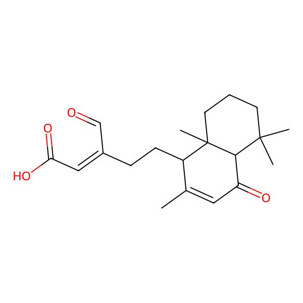2D Structure of (Z)-5-[(1R,4aR,8aS)-2,5,5,8a-tetramethyl-4-oxo-4a,6,7,8-tetrahydro-1H-naphthalen-1-yl]-3-formylpent-2-enoic acid