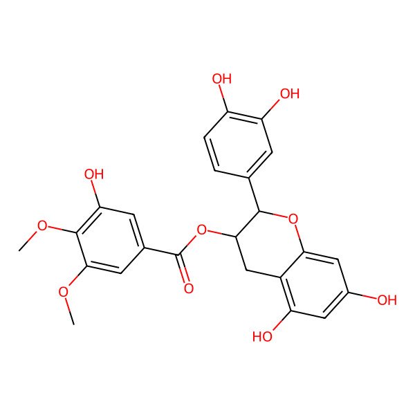 2D Structure of [(2R,3R)-2-(3,4-dihydroxyphenyl)-5,7-dihydroxy-3,4-dihydro-2H-chromen-3-yl] 3-hydroxy-4,5-dimethoxybenzoate