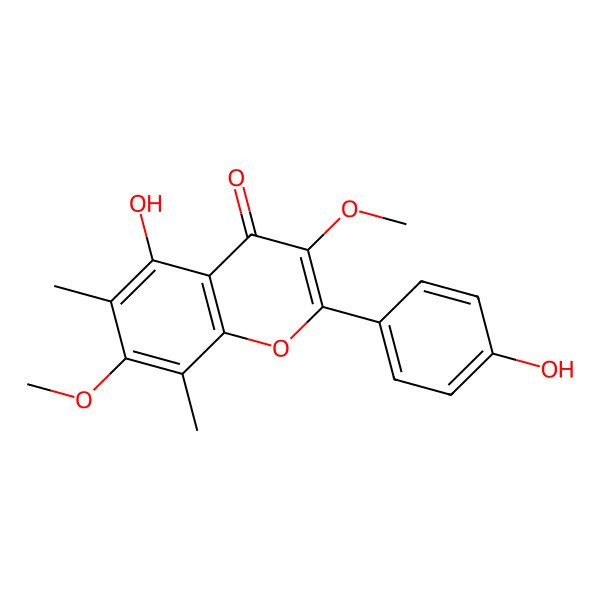 2D Structure of 6,8-Di-C-methylkaempferol 3,7-dimethyl ether