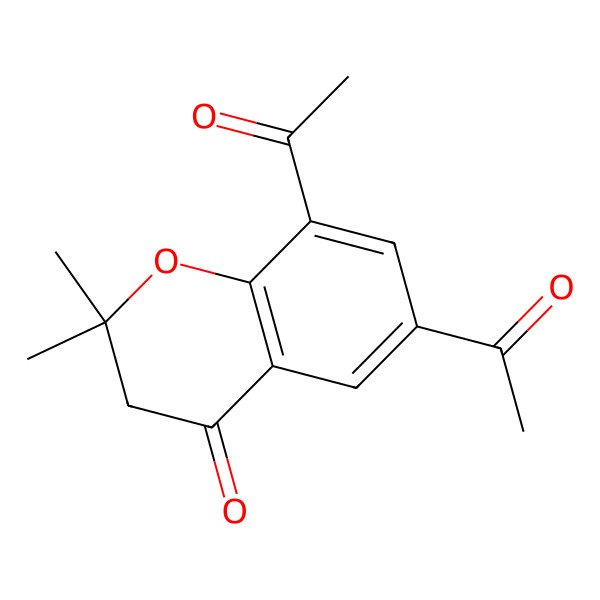 2D Structure of 6,8-diacetyl-2,2-dimethyl-3H-chromen-4-one 2D Structure of 6,8-diacetyl-2,2-dimethyl-3H-chromen-4-one