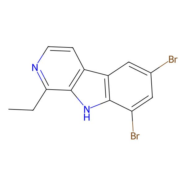 2D Structure of 6,8-dibromo-1-ethyl-9H-pyrido[3,4-b]indole