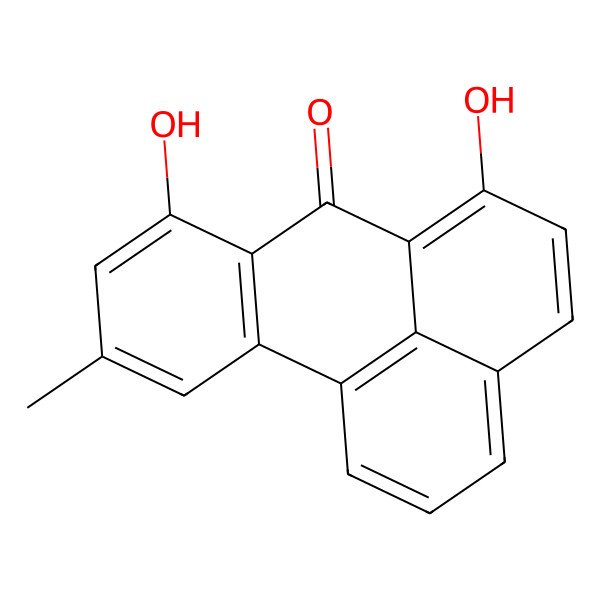 2D Structure of 6,8-Dihydroxy-10-methylbenzo[a]phenalen-7-one