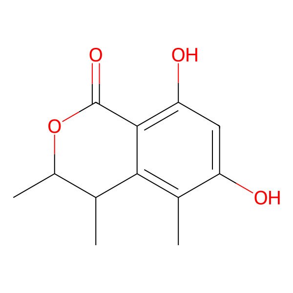 2D Structure of 6,8-Dihydroxy-3,4,5-trimethyl-3,4-dihydroisochromen-1-one