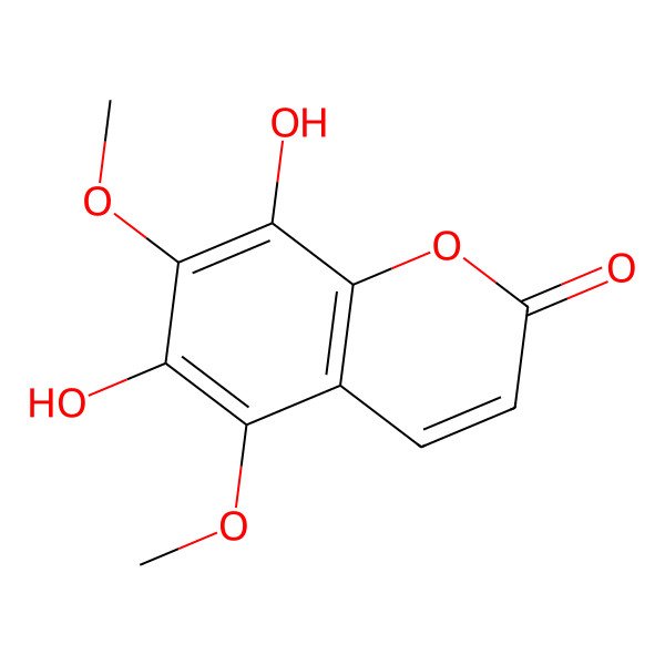 2D Structure of 6,8-Dihydroxy-5,7-dimethoxycoumarin 2D Structure of 6,8-Dihydroxy-5,7-dimethoxycoumarin