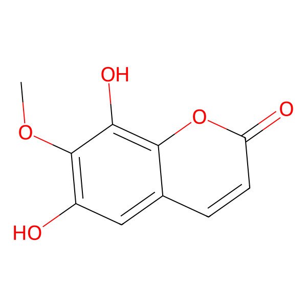 2D Structure of 6,8-Dihydroxy-7-methoxycoumarin