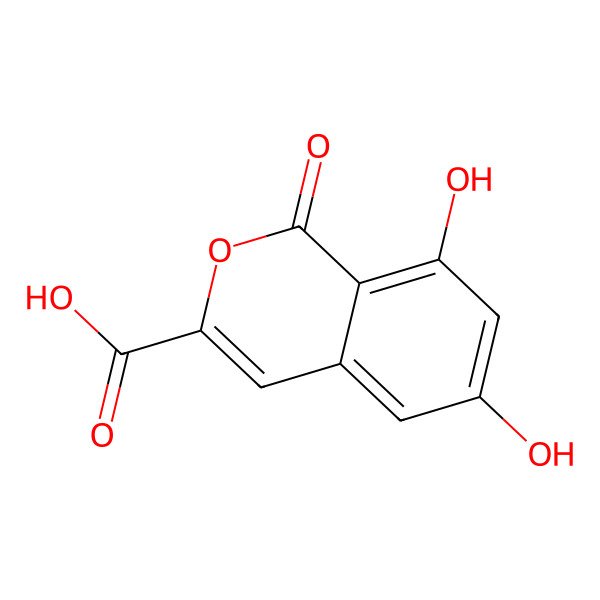 2D Structure of 6,8-Dihydroxyisocoumarin-3-carboxylic acid