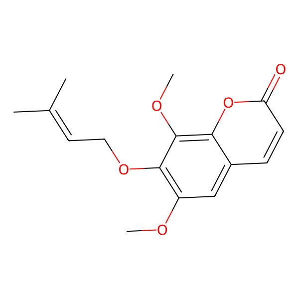 2D Structure of 6,8-Dimethoxy-7-(3-methyl-2-butenyloxy)coumarin
