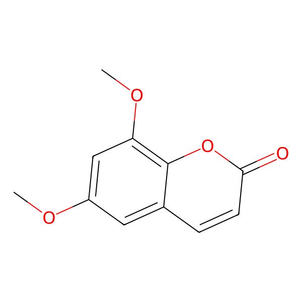 2D Structure of 6,8-Dimethoxycoumarin