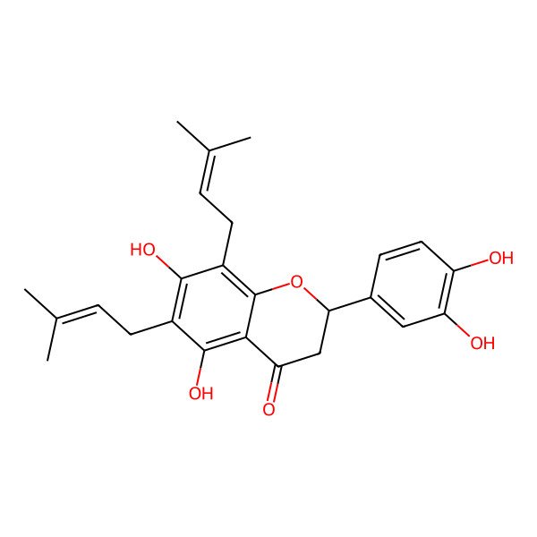 2D Structure of 6,8-Diprenyleriodictyol
