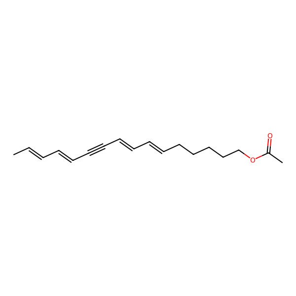 2D Structure of 6,8,12,14-Hexadecatetraen-10-yn-1-ol acetate